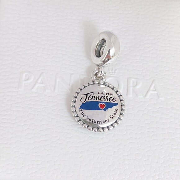 Pandora Tennessee Map Exclusive Dangle Charm Sterling Silver - Picture 4 of 8